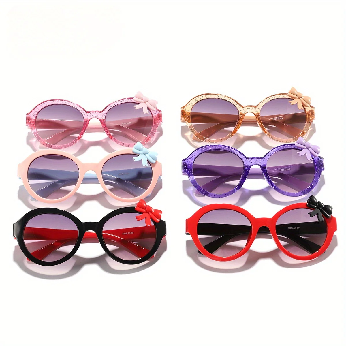 Kids Cute Cartoon Bowknot Sunglasses, Girls Kids Children Sunshade Glasses for Climbing Outdoor Sports Eyewear
