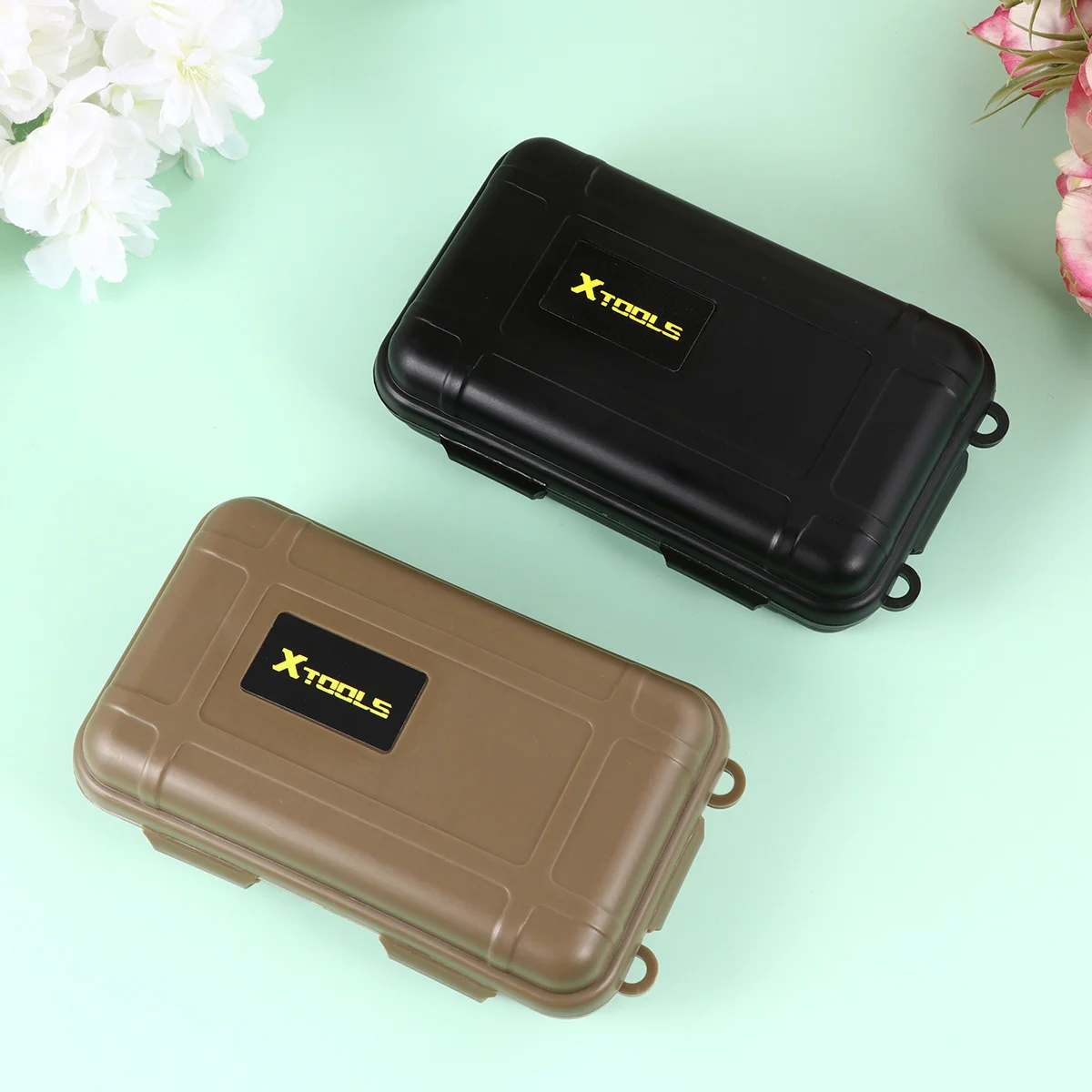 

2 Pcs Portable Outdoor Storage Case Waterproof Shockproof Outdoor Airtight Storage Box Container Anti Pressure