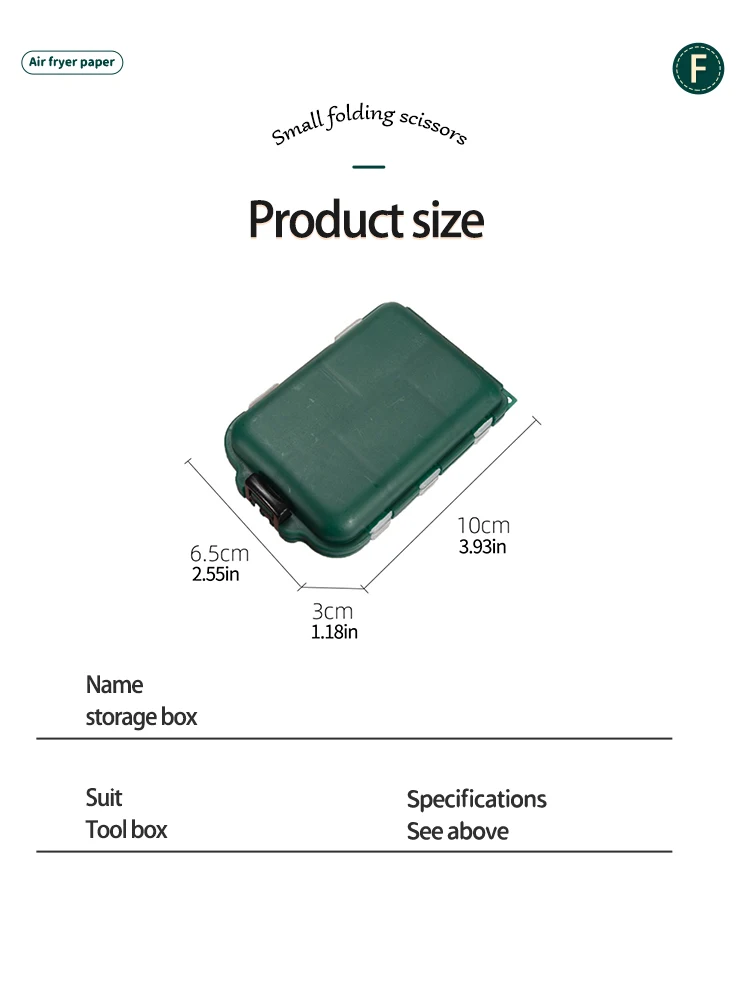 Description Picture 4 of itemFishing Tackle Box 10 Compartment Lure Hook Storage Case Double Sided Fishing Tool Organizer Multifunctional Bait Container