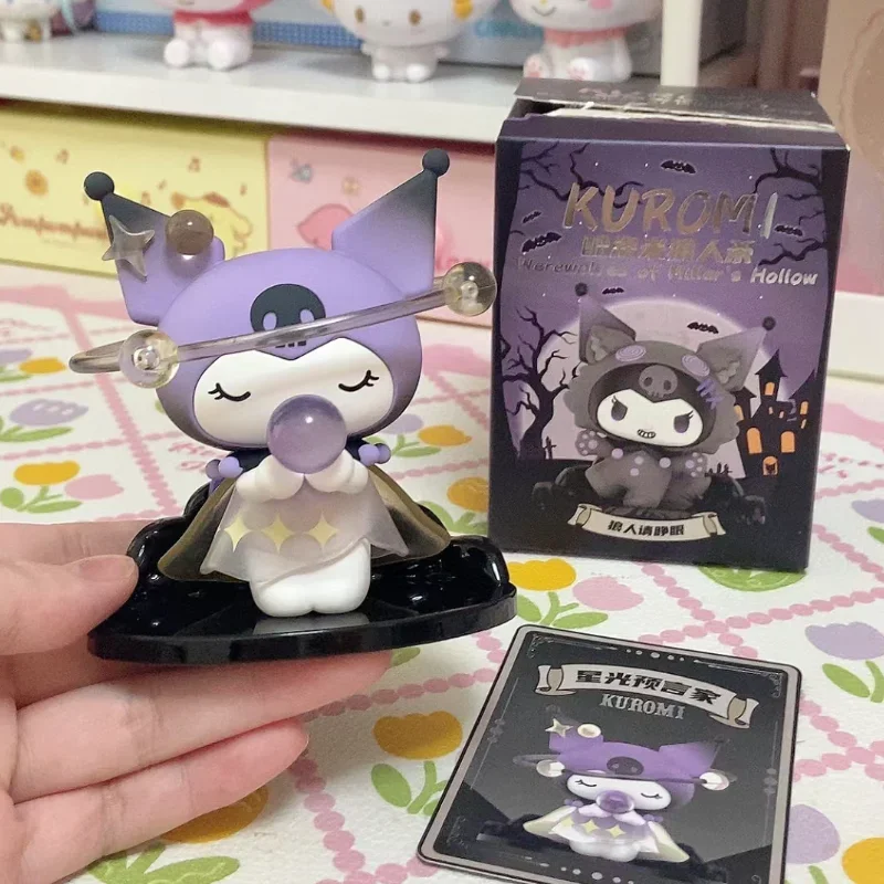 

Оригинальная кукла Sanrio Kuromi глухая коробка werewolf Of Miller's Hollow Series, аниме модель, кавайный декор, детская игрушка, подарки на день рождения
