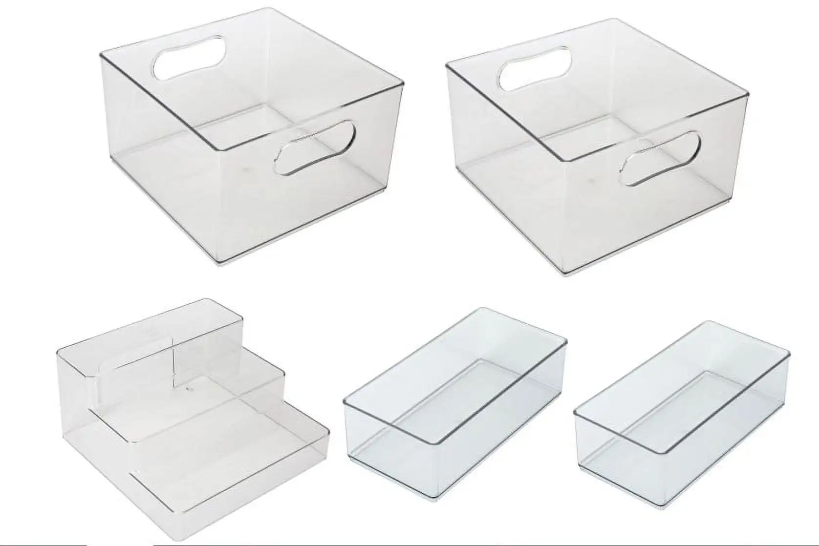 

5-Piece Clear Pantry Storage System Desk Organiser