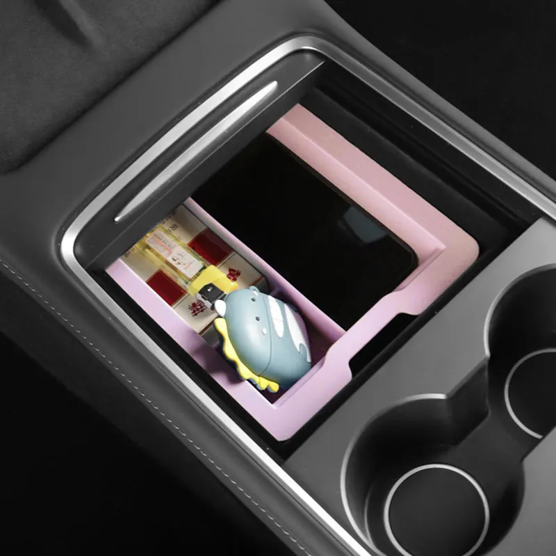 

Double Storage Box For Tesla Model 3/Y 2021 2022 2023 Model3 ModelY Silica Central Control Crystal Box Car Accessories Interior