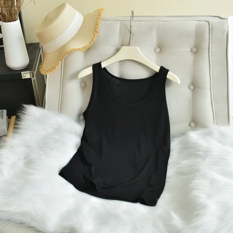 ตัวเลือกสินค้า เสื้อ Tank Top ผ้าฝ้ายลินิน ใส่สบาย ดีไซน์เรียบหรู