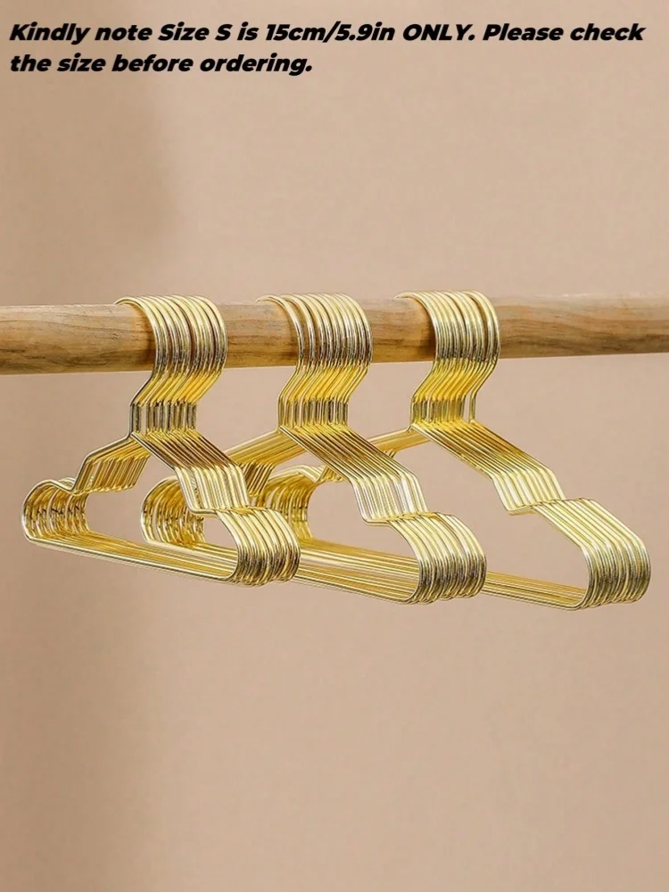 5pcs Mini Gold Tone Pet Hangers, Metal Clothes Hanger For Children, Teddy Dogs, Cats, Dolls, And Pet Stores