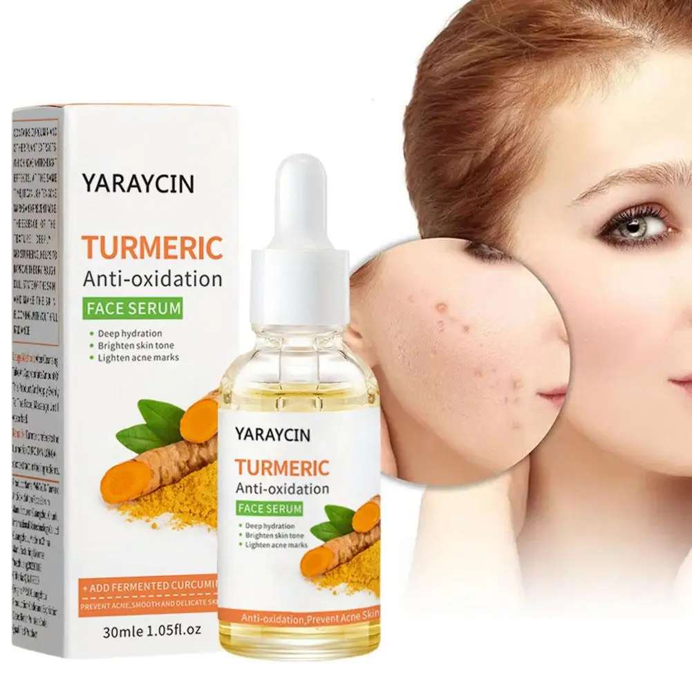 

Remove Dark Spots Turmeric Essence Anti Wrinkle Face Skin Whitening Serum Moisturizing Acne Care Shrink Therapeutic Pores L9D3