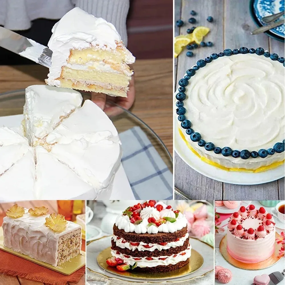 New Stainless Steel Cream Spatula Curved/Straight DIY Cake Spatula 6/8/10 Inch Utensils Accessories Kitchen Pastry Cake Decor