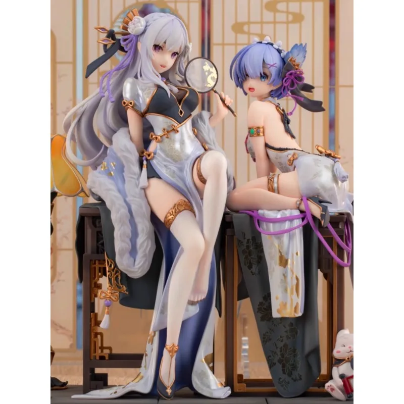 

Подлинная и совершенно новая изящная красивая фигурка Rem Emilia, японское аниме, двухмерная модель Emilia Rem, орнаменты