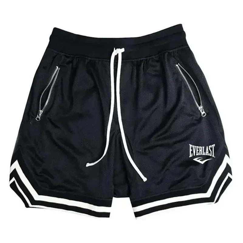 EVERLAST Fitness Sports Basketball Shorts Men's Summer Casual Loose Breathable Mesh Shorts Fashion Hip Hop Sweatpants 2