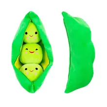 

25CM Cute Kids Baby Plush Toy Pea Stuffed Plant Doll Kawaii For Children Boys Girls gift High Quality Pea-shaped Pillow Toy