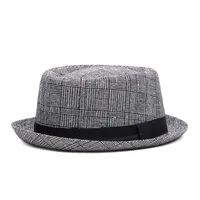 Rimiut New Spring Summer Retro Women & Men's Hats Fedoras Top Jazz Plaid Hat Adult Bowler Hats Classic Version chapeau Hats 3