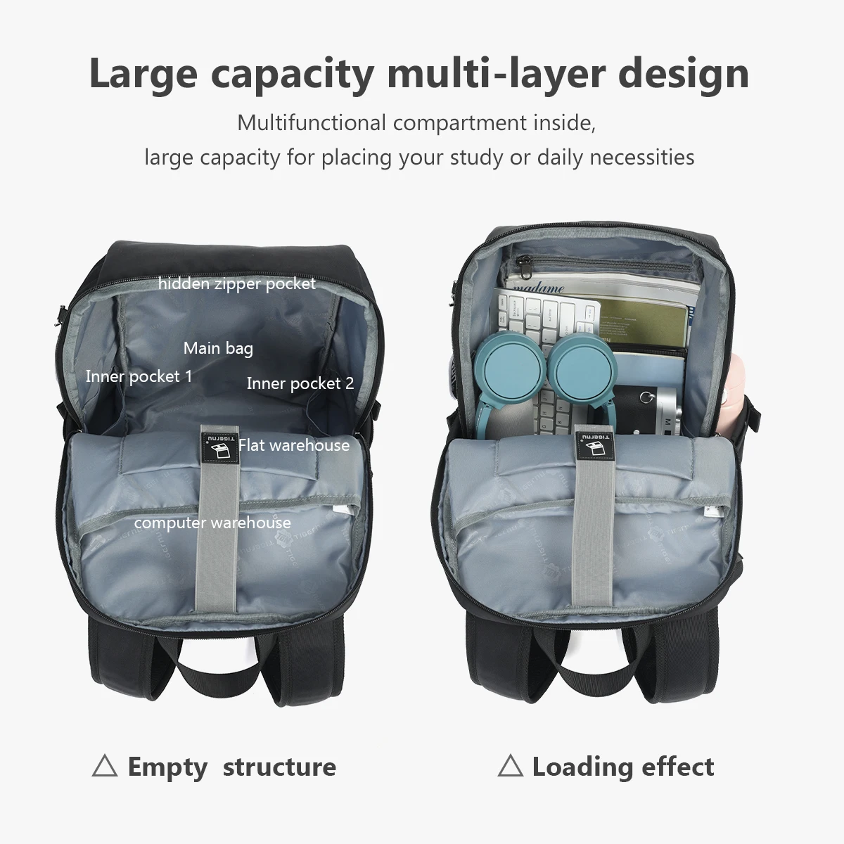 Tigernu New Female Laptop Backpack For 15inch With shockproof Super Light Weight Backpack Women Travel Daily Use Bags 5