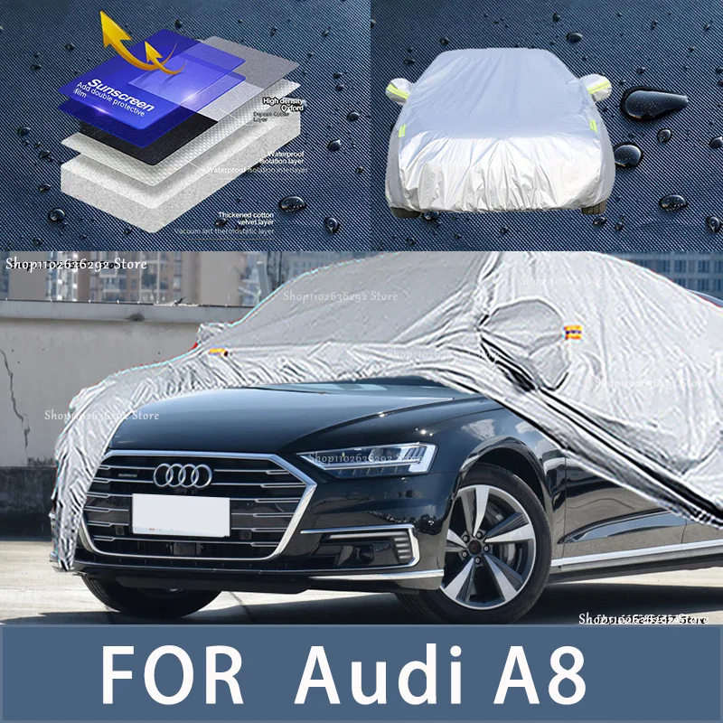 For AUDI A8 Outdoor Protection Full Car Covers Snow Cover Sunshade  Waterproof Dustproof Exterior Car accessories - AliExpress