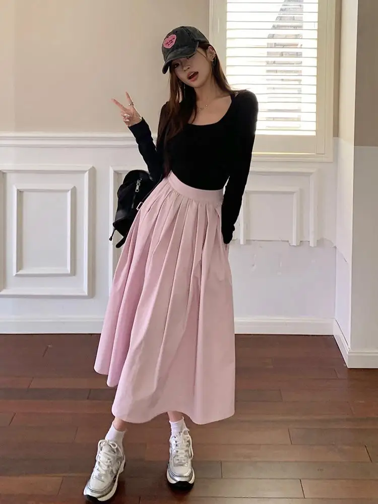 Spring And Autumn New Fashion Women's Sweet Elegant High Waist