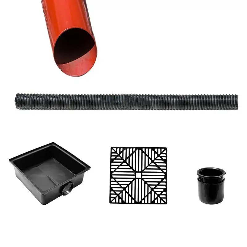 

Catch Basin For Drainage No Dig Flexible French Drain Pipe Underground Downspout Kit Storm Drain Catch Basin French Drain