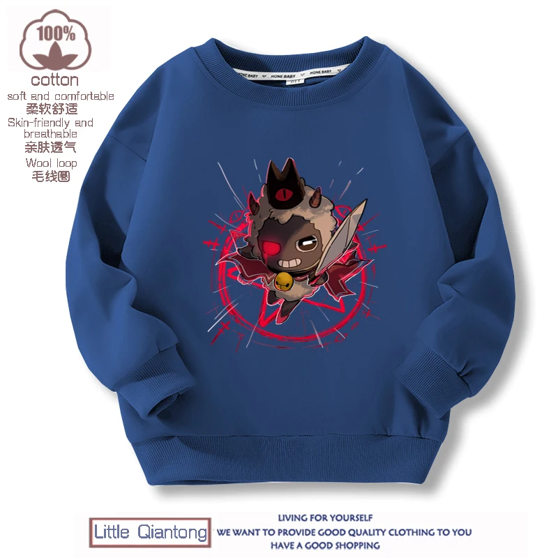 

2024 Cult of the Lamb Sweater Boys Sweatshirts Cartoon Print Pullovers Cartoon Girls Tops Baby Boys' Hoodies Children's Clothes