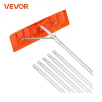 VEVOR Snow Roof Rake 25" Plastic Blade Snow Removal Tool 21ft Reach Aluminium Handle with Anti-Slip Handle Grip for House Roof 1
