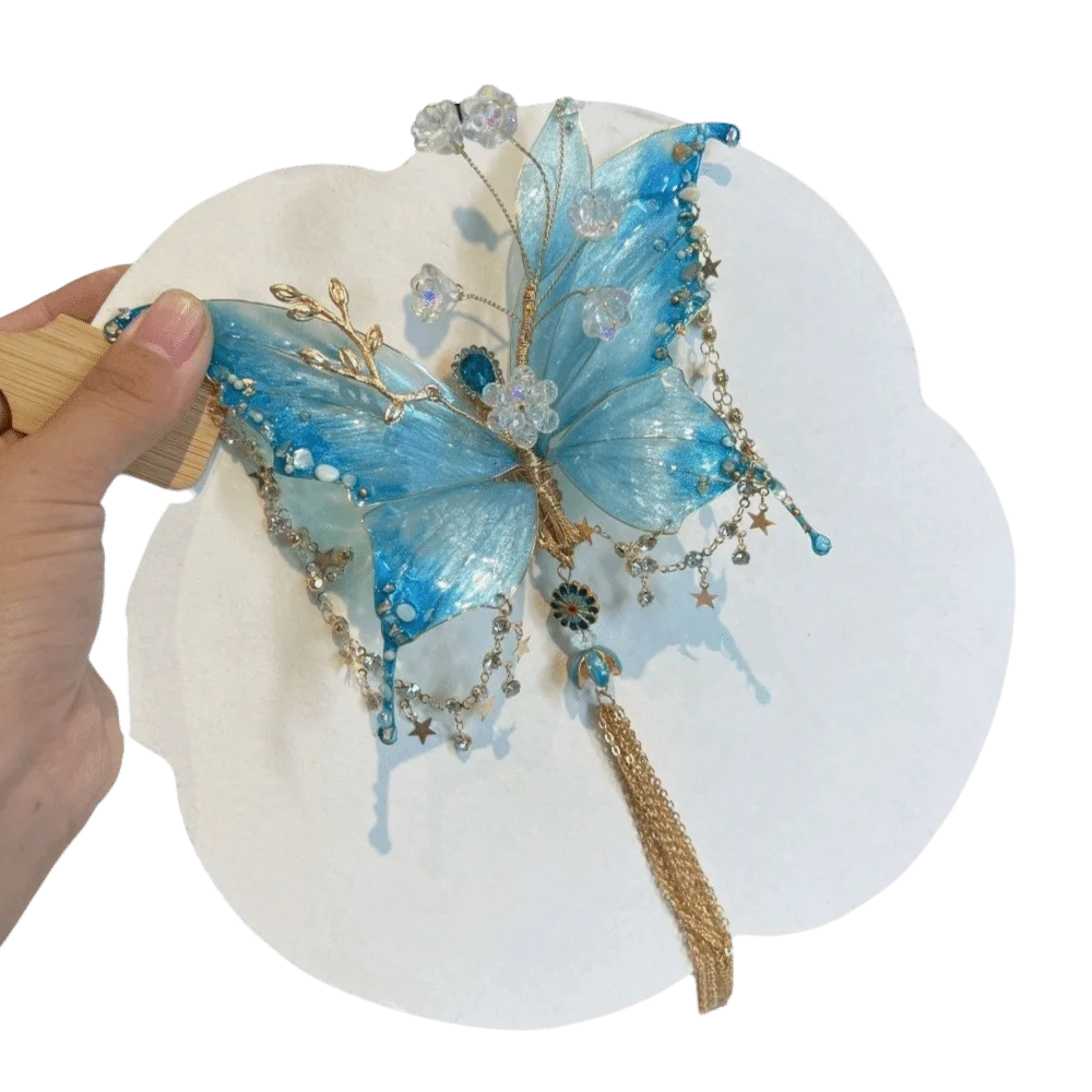 Sweet Fairy Wing Hair Clips Handmade Tassel Hair Clip  Tassel Hair Clip Colorful  Hair Claw Girls Accessories