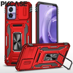 PKCASE Bracket Phone Case with Kickstand Feature and Durable Protector for Moto G Power 2025 (Red)