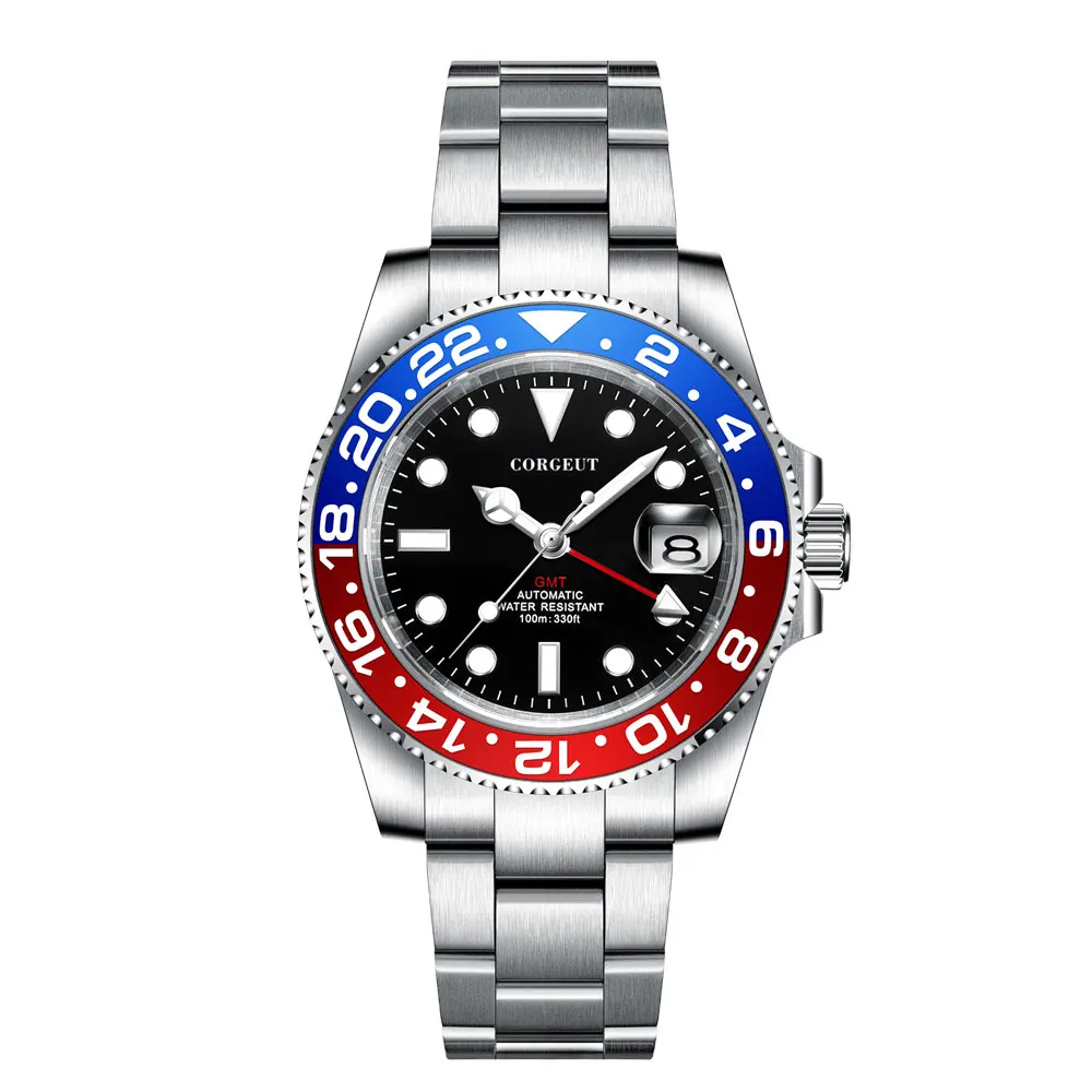 NH34 Mechanical Wristwatch Stainless Steel GMT Watch Sapphire Glass Men Watches mechanical watch