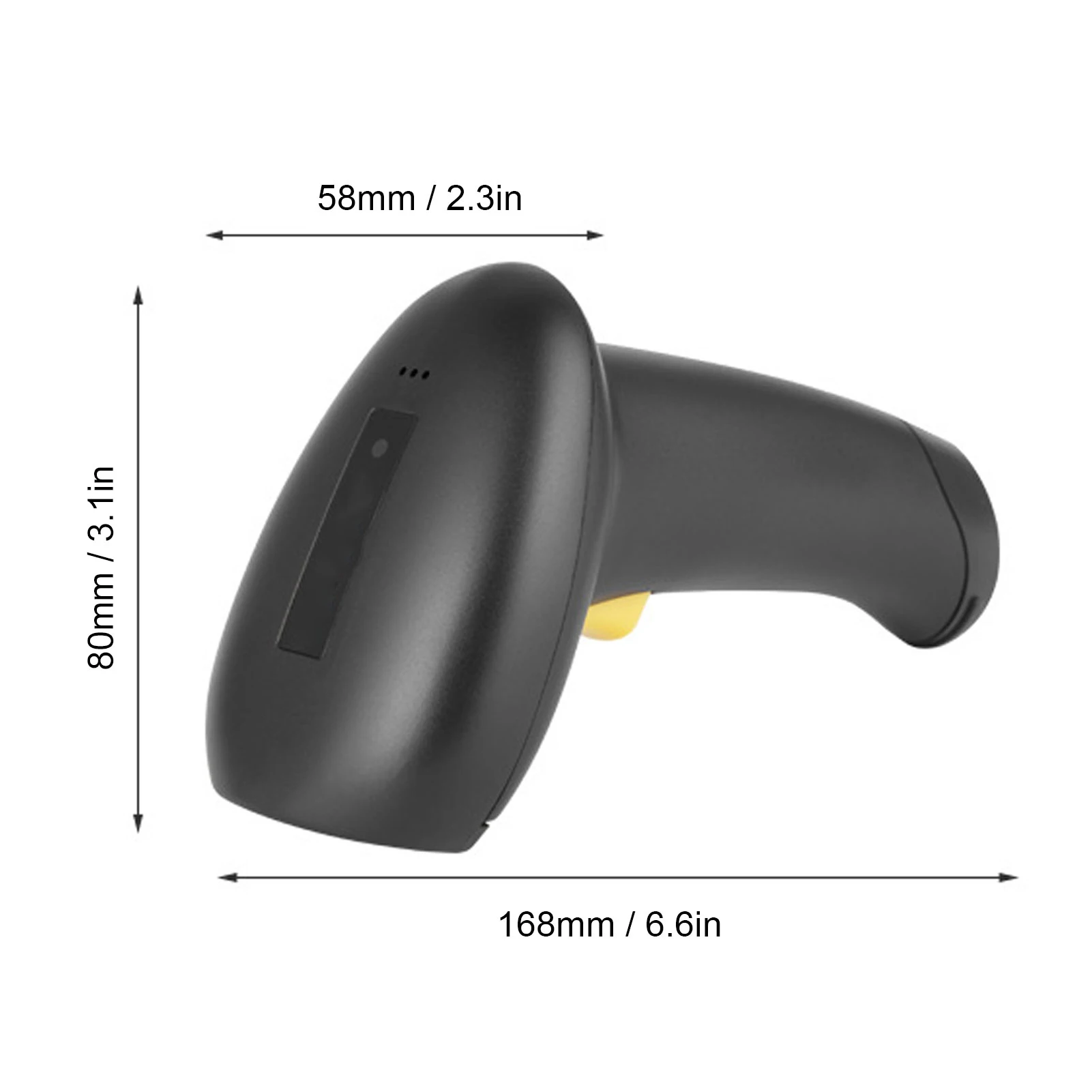 【New】Wireless Barcode Scanner 3 in 1 USB Wired Handheld ABS Housing Offline Upload 2D QR CodeScanner for Supermarket