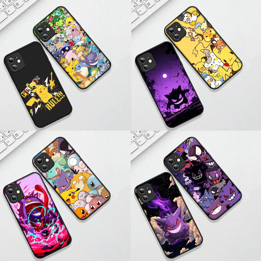 Cute P-Pokemons Gengar & P-Pikachus Phone Case Cover