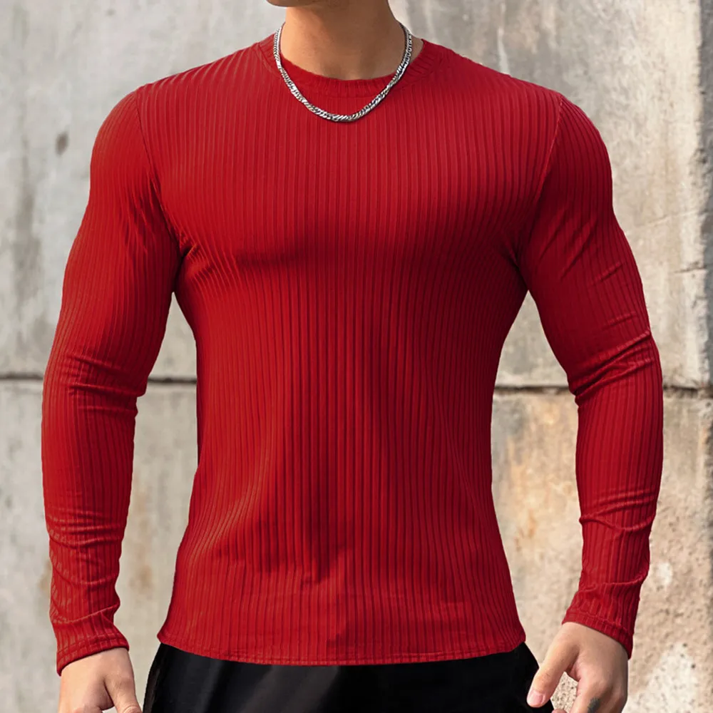 Men's Long Sleeve Quick Dry Fitness T-Shirt - Casual Athletic Performance Top