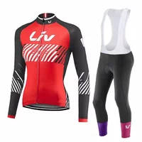 2025 Women Spring Autumn Cycling Jersey Set Long Sleeve Breathable Clothing MTB Maillot Ropa Ciclismo Bicycle Outdoor Sportswear 1