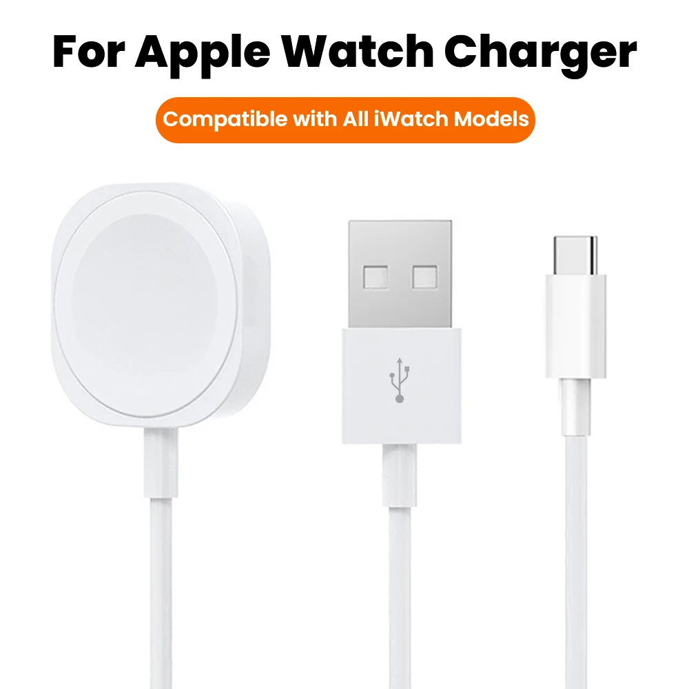 Chargeur magnétique sans fil pour Apple Watch Series 11 10 9 8 7 6 5 4 SE Uitra 1/2, câble de charge rapide 1M USB Type C pour iWatch 1 Chargeur magnétique sans fil pour Apple Watch Series 11 10 9 8 7 6 5 4 SE Uitra 1/2, câble de charge rapide 1M USB Type C pour iWatch 1