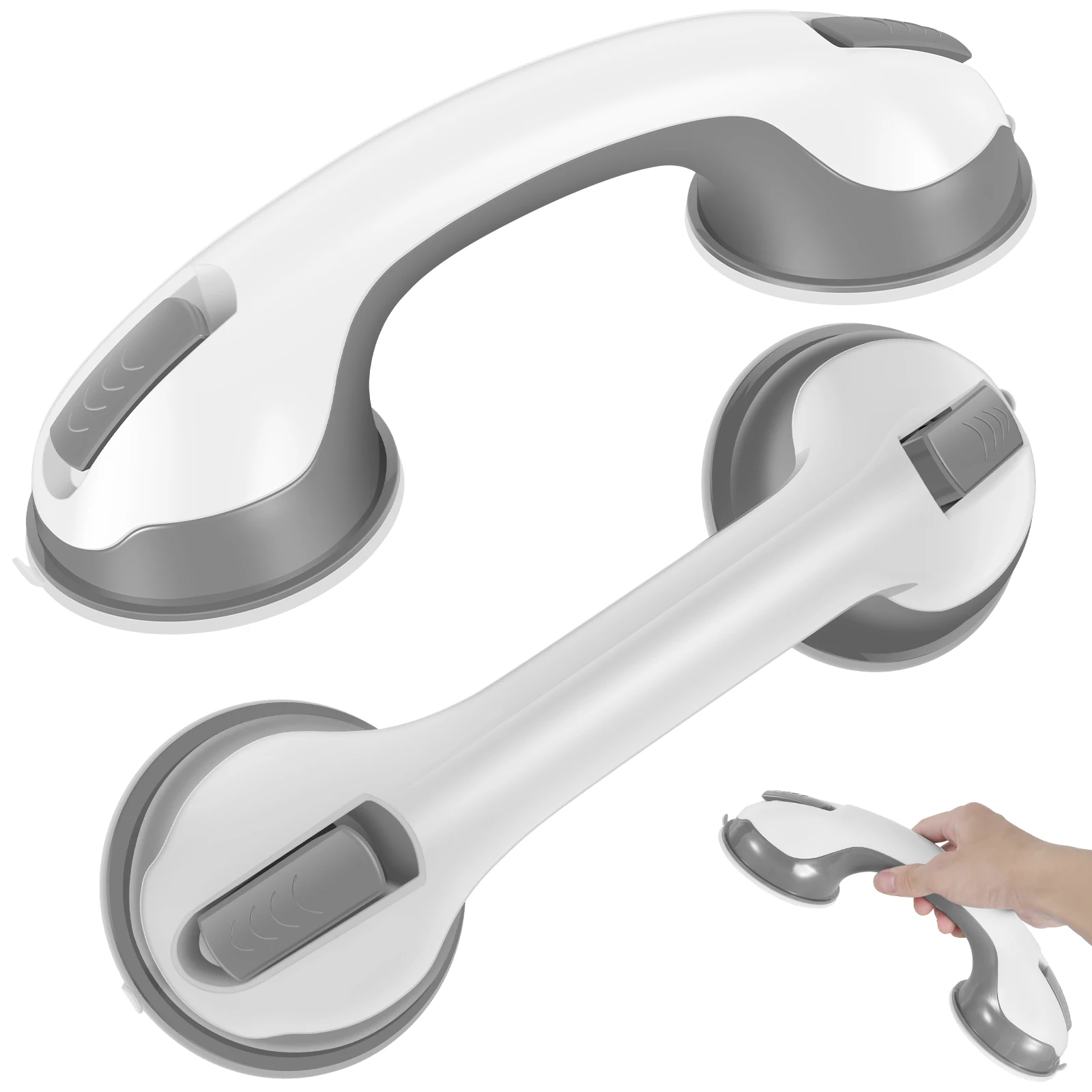 Description Picture 6 of item2pcs Shower Handle Anti-Slip Sturdy Bathtub Safety Handle Strong Hold Suction Cup Bar Handle No Drilling For Handicap Elderly