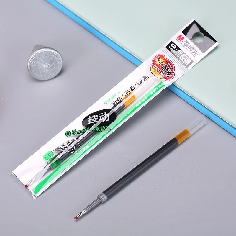 M&G 0.5mm Bullet Tip Gel Pen Refill 20pcs Signature Pen Refill Gel Ink Pens Refill G-5 Blue/Black/Red/Ink Blue 6
