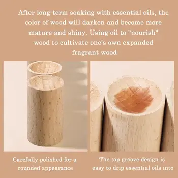 Wooden essential oil diffuser, aromatherapy diffuser, long-lasting fragrance diffuser, car gym home aromatherapy ornaments 3