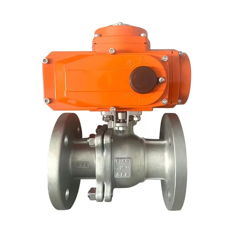 JTAIV 2 inch Pipe fittings 2 Way Flange Water Stainless Steel Water Flow Control motorized Electric Ball Valve