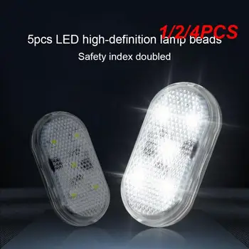 USB 충전 무선 마그네틱 LED 자동차 문짝 웰컴 라이트, 충돌 방지 신호, 자동차 인테리어 문짝 라이트, 1 개, 2 개, 4 개