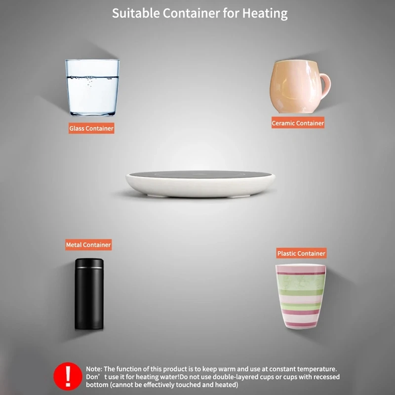 B99A-Coffee Mug Warmer&Cup Warmer For Office Desk Use,Beverage Warmer 18W Cup Heating Mat Electric Tea EU Plug