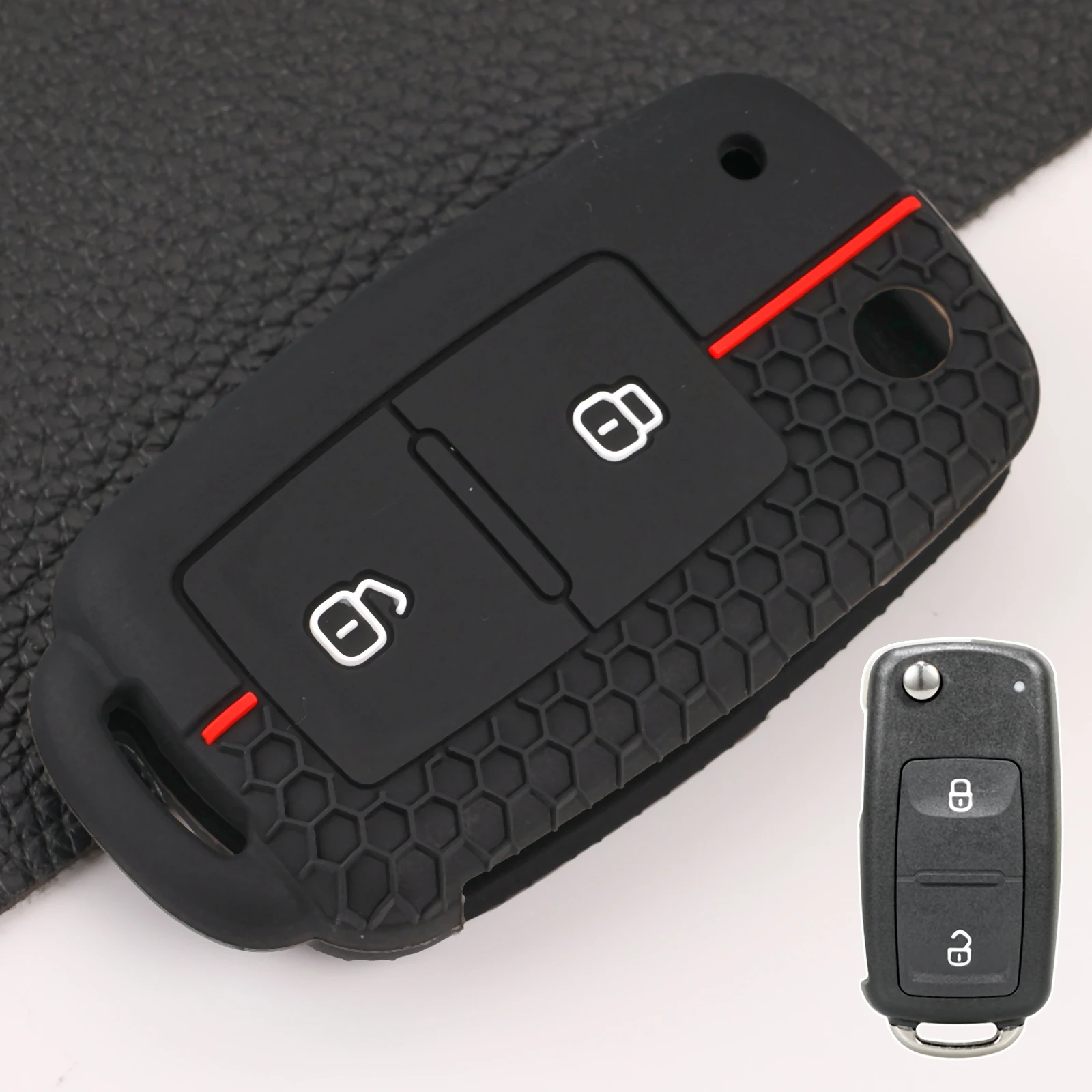 Car Flip Remote Key Case Cover Shell Protector 2 Pulsanti Per Volkswagen Golf Bora Lupo Passat Polo Transporter Sharan Fox Amarok