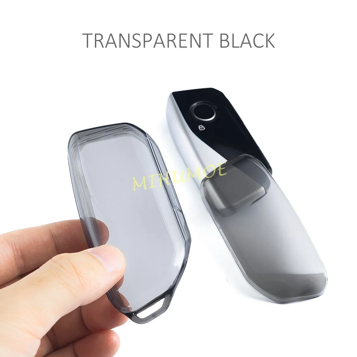 Dual Pack Black/Clear Transparent Car Key Case Cover Protector