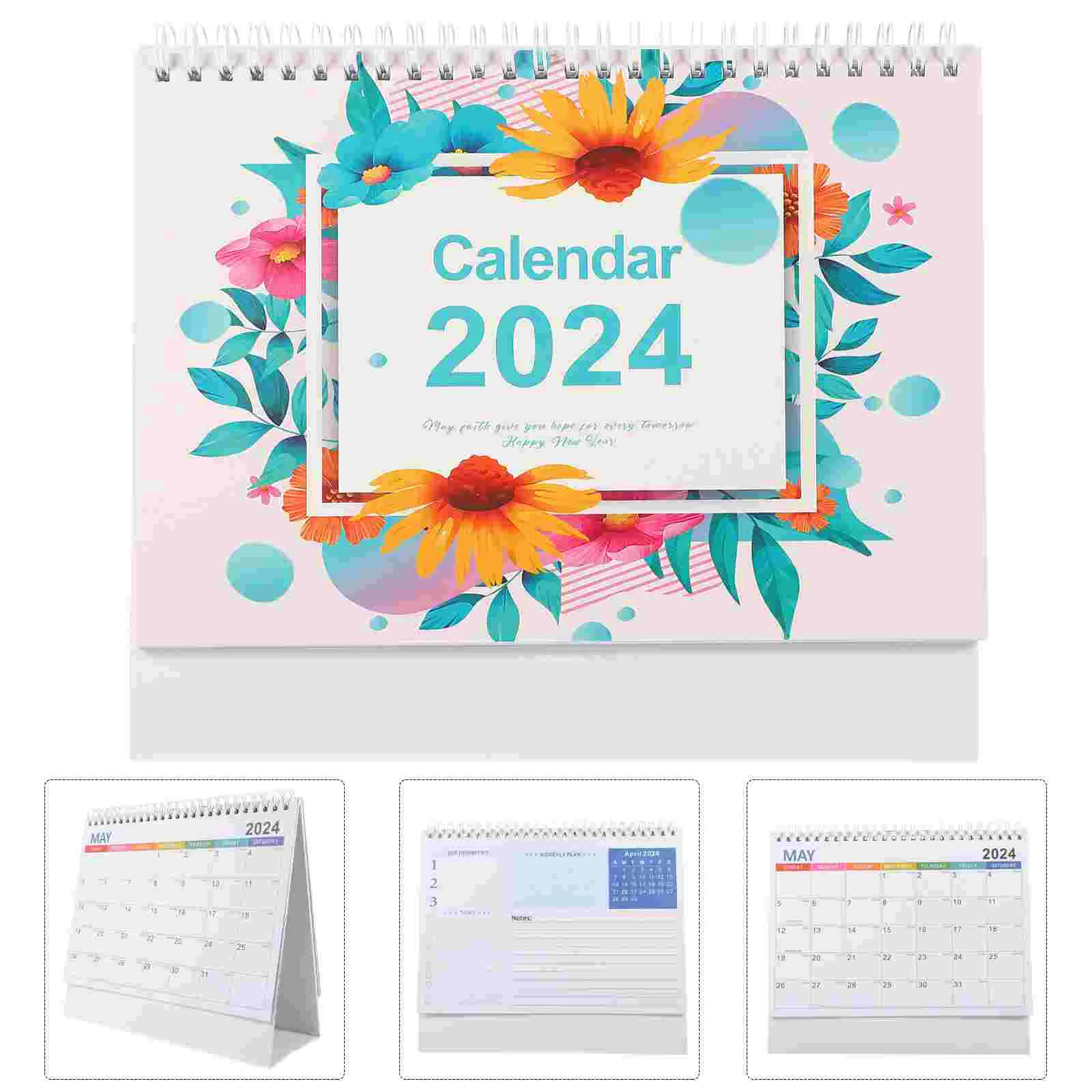 

Desk Calendar Desk Calendar Ornament Stand Up Flip Calendar Decor Desktop Calendar Stationery for Home Office Supplies