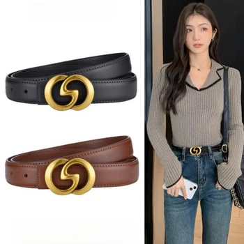 Ladies' vintage needle buckle belt, casual and versatile decorative denim belt