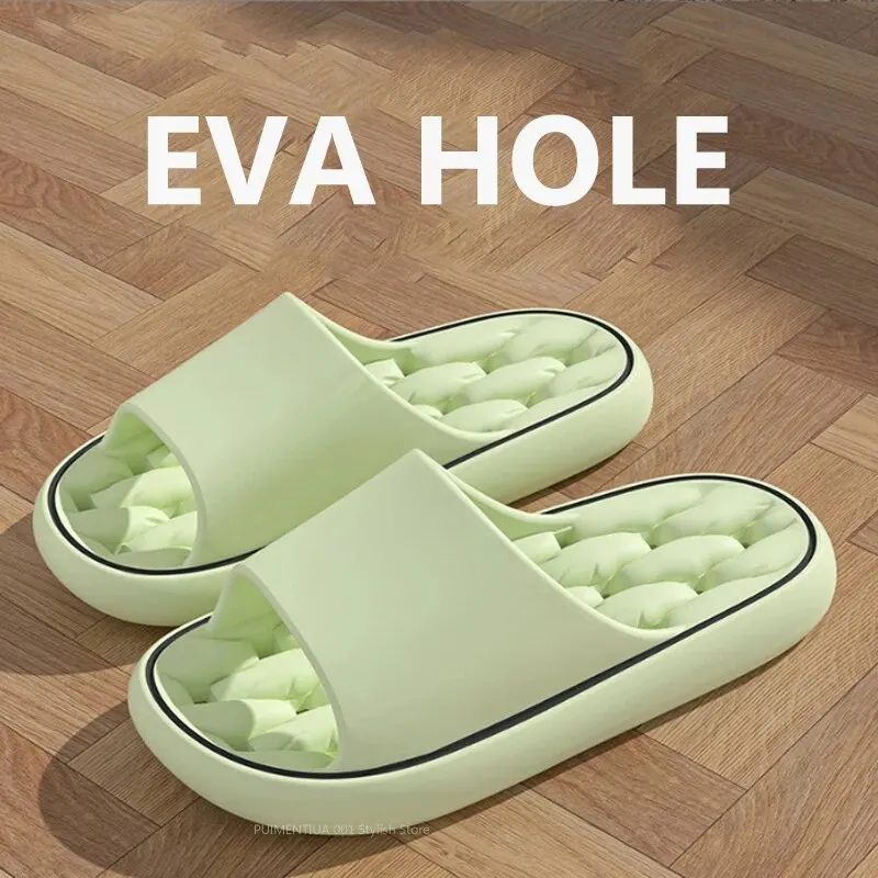 Bathroom House Slippers Leaking Quick-Drying Shower Slipper Light Weight Waterleaky Beach Flip Flops Women Swimming Slides — view 4