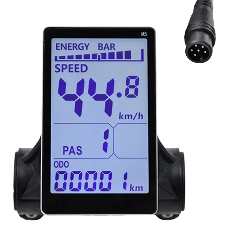 M5 전기 자전거 LCD 디스플레이 계량기, 24V, 36V, 48V, 60V, E 스쿠터 LCD 패널, 산악 전기 자전거용 교체 화면 (6 핀)