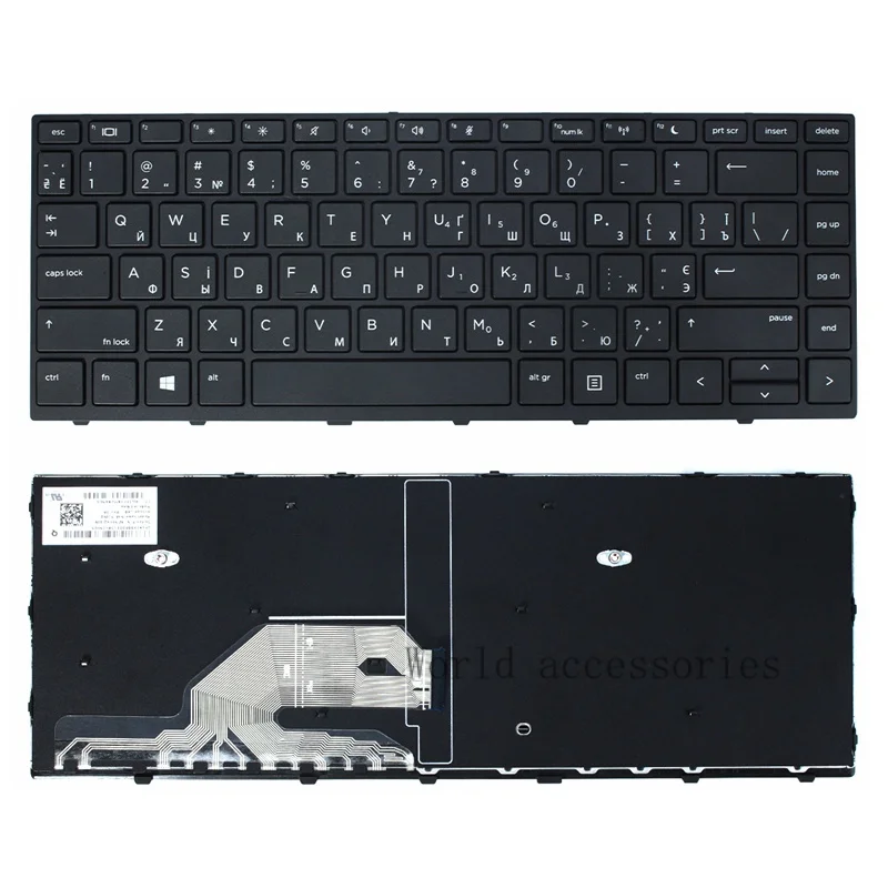 

Russian laptop Keyboard for HP Probook ZHAN 66 Pro G1 HSN-Q04C Q06C Q08C 440 G5 430 G5 RU black frame