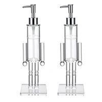 ที่กดสบู่อะคริลิคแบบเติมได้ รูปทรงนัทแครกเกอร์ สำหรับใส่เจล แชมพู ของเหลว ใช้ได้ในครัว โรงแรม บ้าน วางบนเคาน์เตอร์ 5