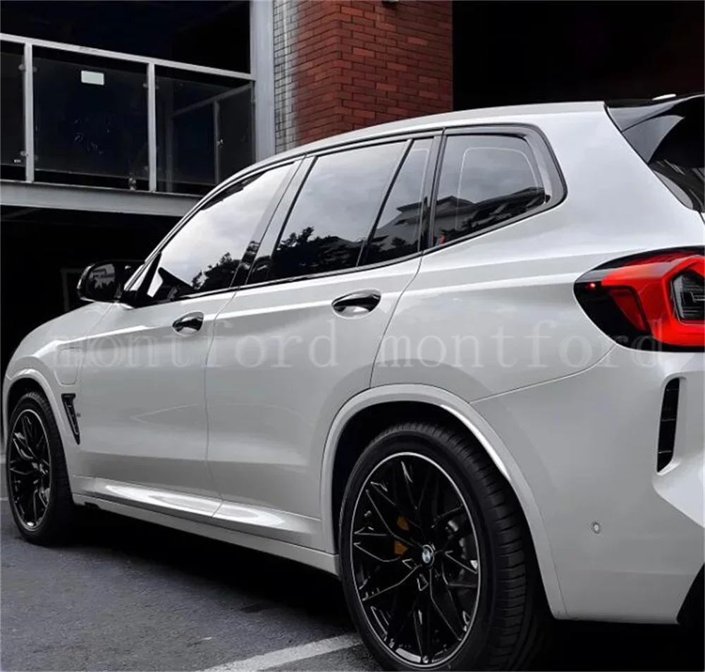 자동차 스타일링 블랙 스틸 윈도우 몰딩 프레임 스트립 트림 커버, BMW X3 F25 G01 2011-2024 (블랙)