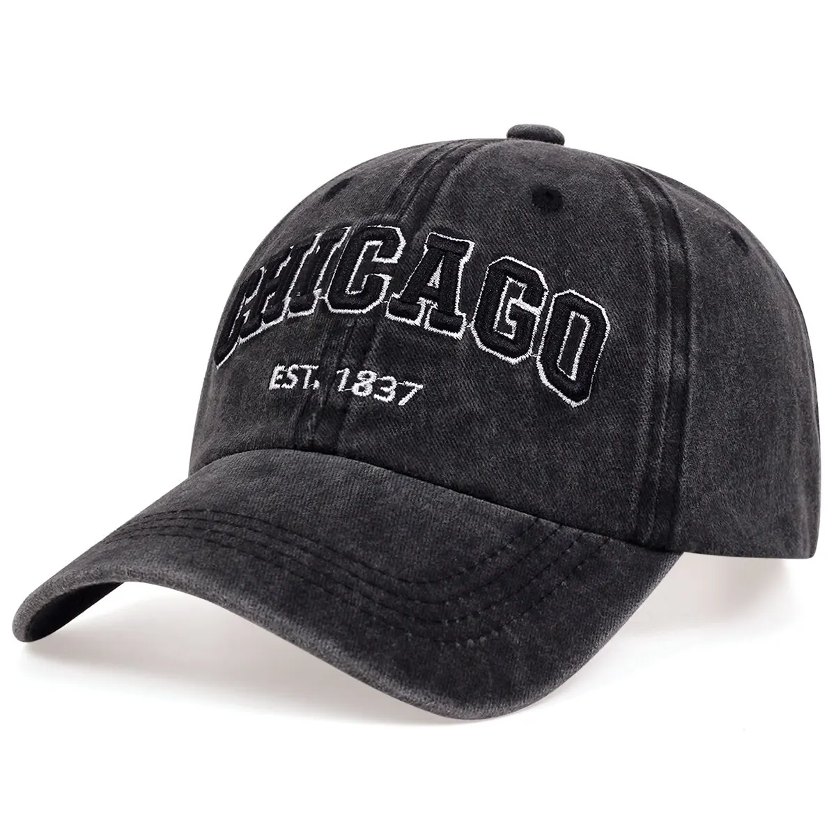 Stylish Cotton Unisex Chicago Baseball Cap - Spring/Summer Snapback Hat