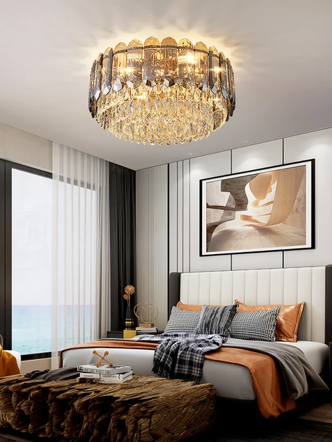 リモコン付きモダンなLEDクリスタルシーリングライト