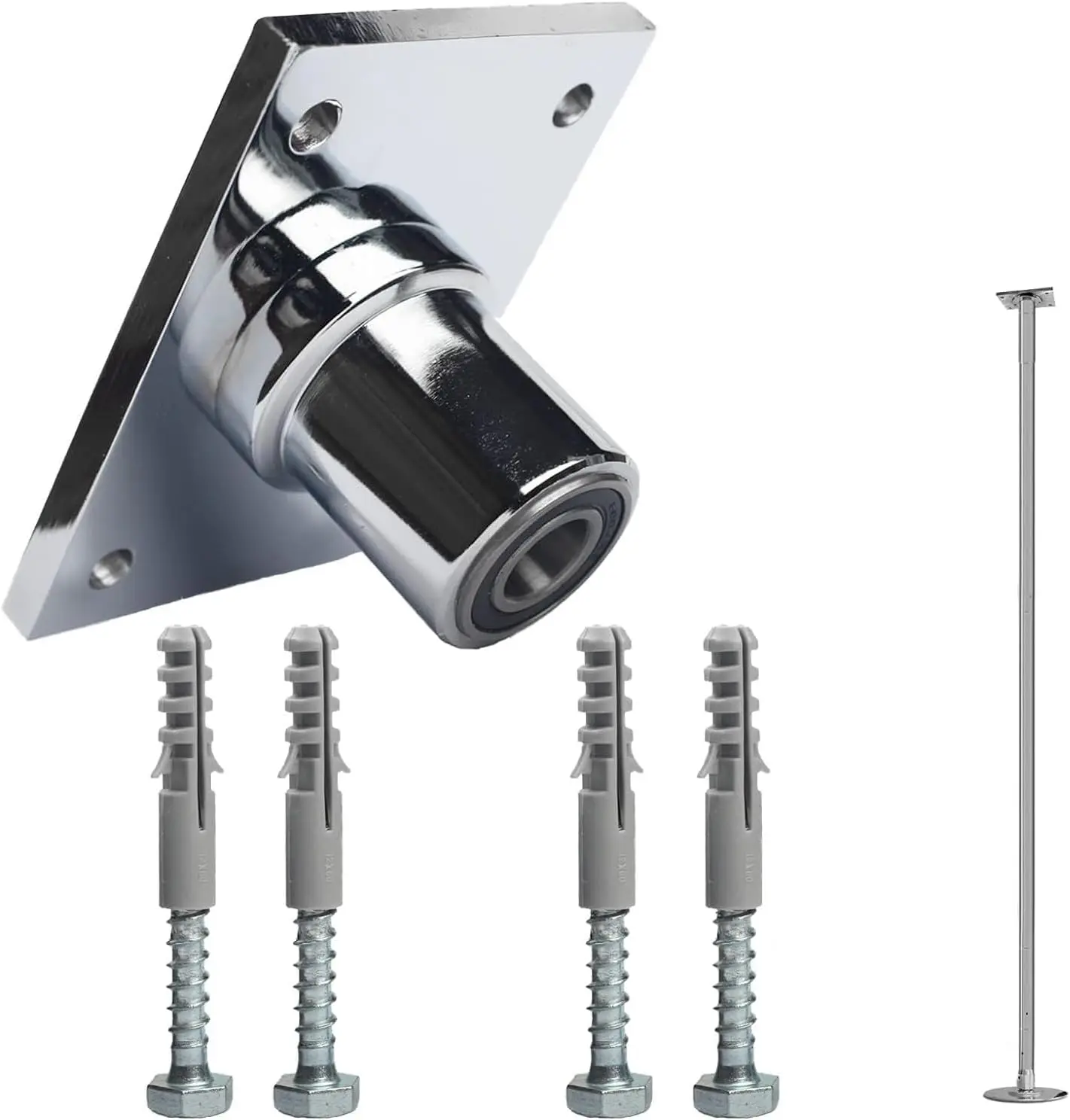 체육관 및 가정용 고정식 폴댄스 기구, 더 안전하고 안정적인 천장 설치 액세서리, 천공된 상단 플레이트가 포함된 폴댄스 키트