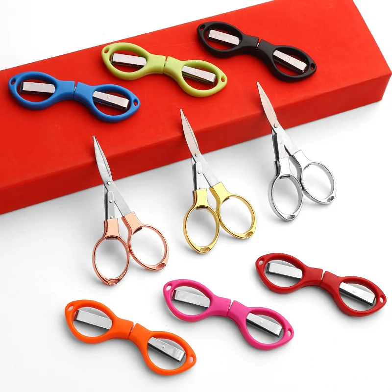 Description Picture 3 of itemMini Exquisite Folding Small Scissors Zinc Alloy 8 Word Stretch Scissors Outdoor Travel Fishing Multifunctional Scissors