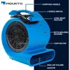 1/2hp Air Mover Floor Drying Blower Fan - Powerful 1/2HP Motor Carpet Dryer, 2200 CFM Air Flow, Lightweight Design, 2-Speed 4