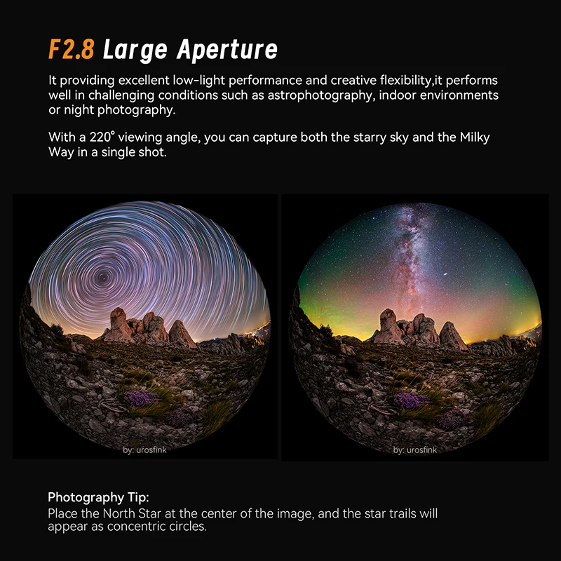 AstrHori 6mm F2.8 풀프레임 원형 어안렌즈 초광각 수동 프라임 카메라 렌즈 ( E, 캐논 RF, 니콘 Z, 루믹스 마운트 호환)