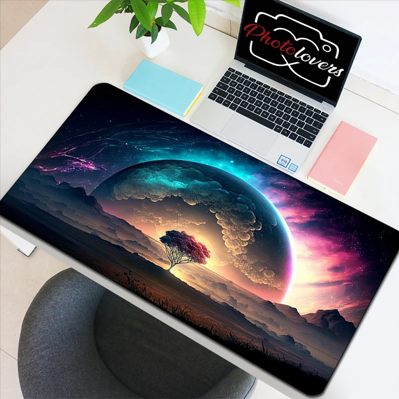 Cosmic Sky Mouse Pad Large Gamer Keyboard Office Accessories for Desk  Gadgets Pc Cabinet Games Computer Desks Support Laptop - AliExpress